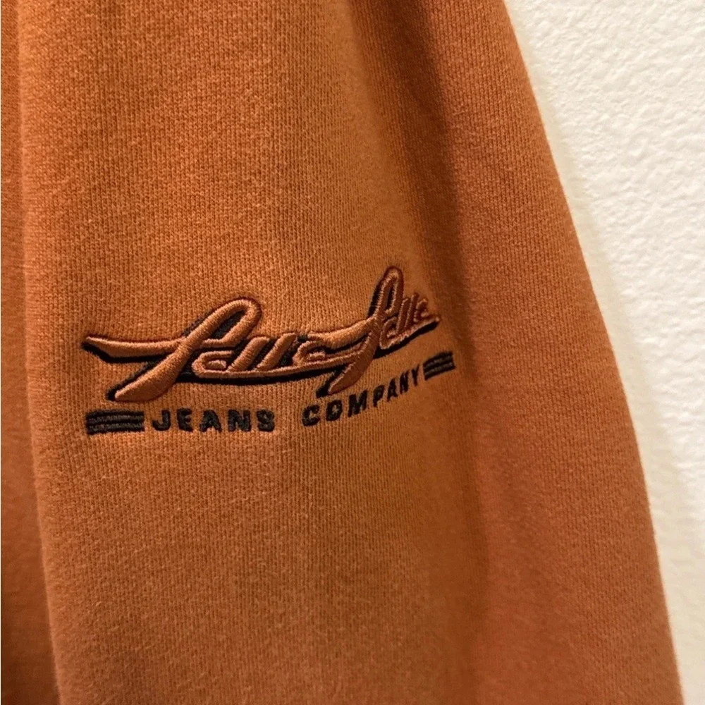 VTG Rare! Pelle  pelle oversized Orange Graphic Hoodie  Size XL See Description*